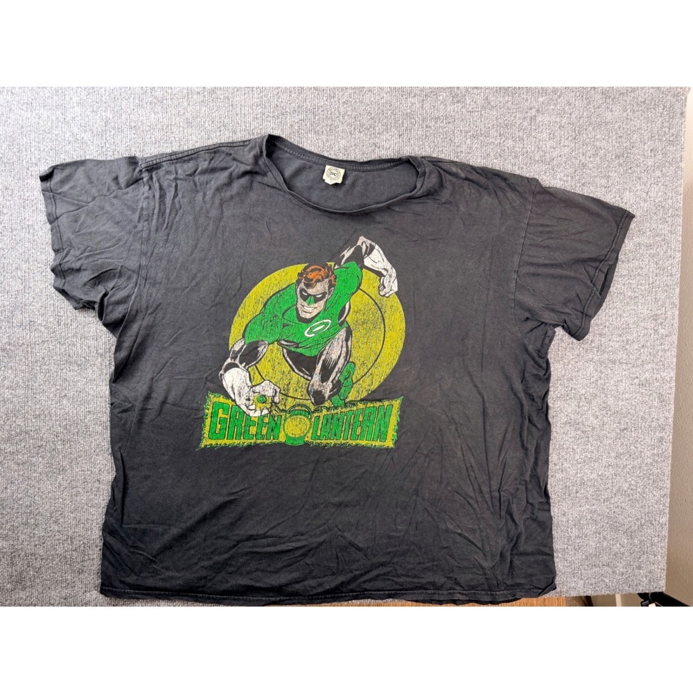 DC Originals Green Lantern Shirt Mens 3XL Black Graphic Tee Cotton Vintage Y2K